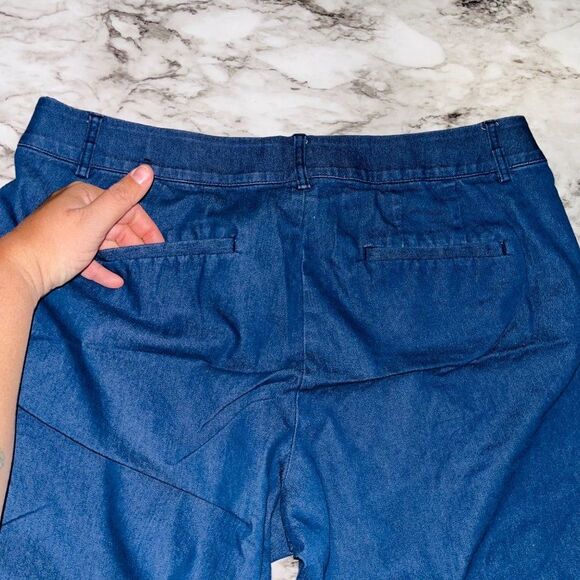 Lane Bryant | Jeans Capri Cropped Elastic Waist Plus | Blue | Womens | 14 - Picture 5 of 6